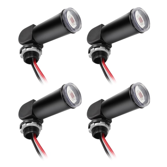 Sensor fotoeléctrico exterior GBAYSA de anochecer a amanecer, paquete de 4
