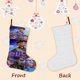 thumbnail image 3 of Elio Tema: Calcetines de Navidad, fino lino blanco para colgar en escaleras y chimenea, decoración navideña para el hogar, regalo de Navidad. 45cm × 32cm, 3 of 5