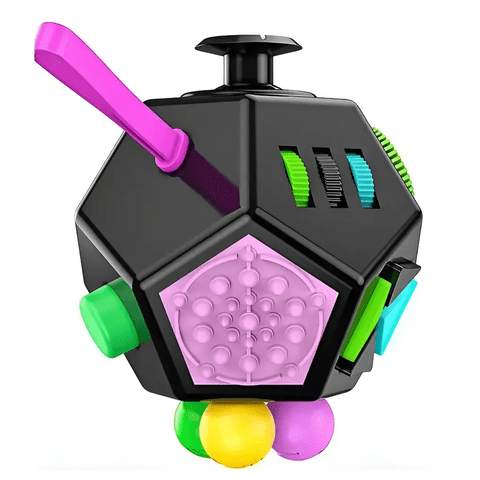 Fidget Juguete Belug De 12 Lados Alivio Del Estrés Y La Ansiedad Negro