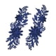 thumbnail image 1 of 2 Apliques De Encaje Con Bordado De Flores Para Boda, Vestido De Fiesta, Ropa, Azul Oscuro, 1 of 5