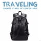 thumbnail image 2 of Backpack Men External Usb Charge Waterproof Backpack Fashion Pu Leather Travel Bag Casual School Bag Leather Bookbag, 2 of 3