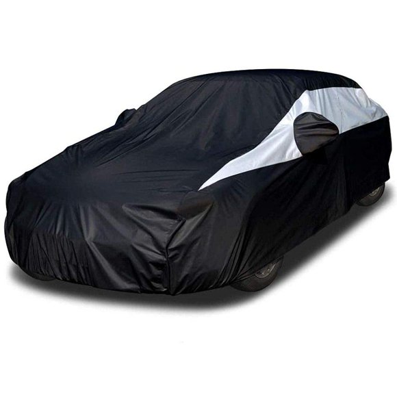 Funda de coche Titan Jet Black Poly 210T impermeable para sedanes