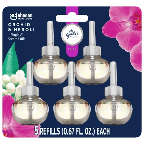 Refrescos Plugins Para Ambientador Con Forma De Orquídea Y Neroli 99 Ml Paquete De 5