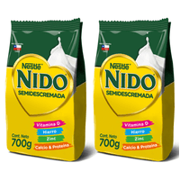 Pack Leche En Polvo Nido® Semidescremada Bolsa 700G X2