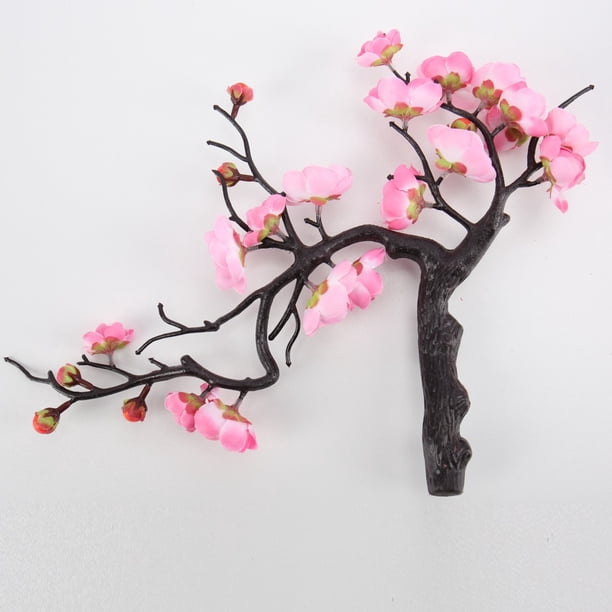 1pc Silk Plum Blossom: Brighten Up Your Home with a DIY Chinese Lunar New Year Flower & Vase Set!