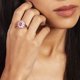 thumbnail image 2 of Anillo BERTHA Juliet chapado en oro blanco de 18 quilates con circonita cúbica rosa, tamaño 6, 2 of 3