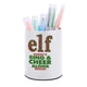 thumbnail image 1 of Elf Buddy Canta-theme Cylinder Pen Holder Pencil Organizer with Flannel Lining PVC Leather Material Cardboard Base for study work 10*8CM, 1 of 6