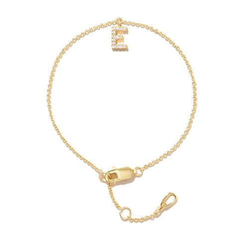 Pulsera Heshpaws S925 Sterling Silver Inicial A-Z Plata