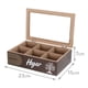 thumbnail image 4 of Caja De Té Mediana De Madera 6 Espacios Con Diseños Arbol Beige, 4 of 4