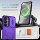 thumbnail image 3 of Funda para Samsung Galaxy S24 5G / S25 5G 6.2" con Soporte Plegable Invisible, Carga Inalámbrica Magnética MagSafe, Carcasa Deslizante para Cámara, Funda Protectora Resistente a Golpes y Caídas, Mora, 3 of 10