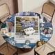 thumbnail image 5 of Anatomía según Grey-theme Fitted Round Tablecloths Elastic Edged Table Covers Waterproof Table Cloth for Kitchen Holiday Party Tables Decor 120cm, 5 of 6
