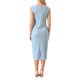 thumbnail image 3 of INSPIRE CHIC Vestido Formal Midi Sin Mangas con Cuello de Barco para Maestras de Regreso a Clases Mujer Azul Claro L, 3 of 5