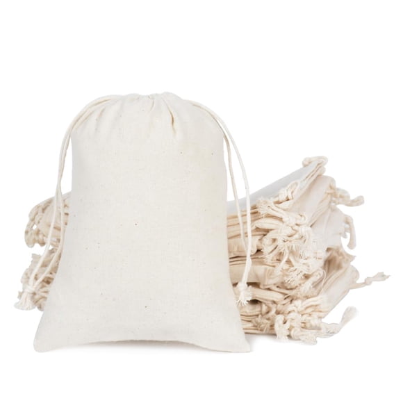 Bolsas de muselina de algodón con cordón gobyhumm 20 unidades 18 cm