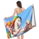 thumbnail image 4 of Rainbow Brite Toalla de playa de secado rápido con diseño temático, regalo para mujeres y niñas, ideal para cumpleaños, fans, amantes de la música, uso en la playa o al aire libre, 78 × 150 cm, 4 of 6