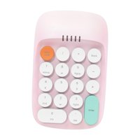 Bothyi - Teclado Numérico Para Computadora Portátil Para Computadora Portátil Recargable Contabilidad 2.4G Teclado Numérico Rosa