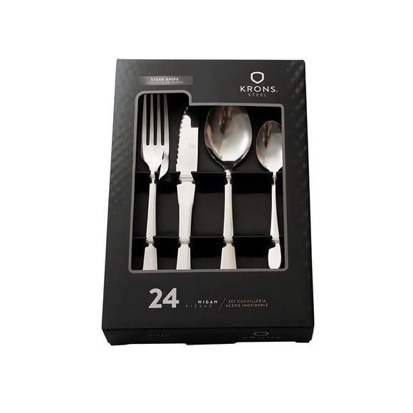 Set Cubiertos 24 Pzs Wigan Krons Acero Inox Set Cuchilleria