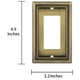 thumbnail image 3 of Placa de pared Henne Bery con perlas hundidas, latón antiguo, paquete de 2, 3 of 7
