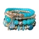 thumbnail image 1 of Pulsera De Cuentas Multicapa Pulseras Llamativas únicas Para Fiesta En La Playa Del Festival Azul, 1 of 3