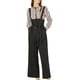 thumbnail image 2 of INSPIRE CHIC Mono de Mujer con Botones al Frente, Cintura Alta, Cinturón y Corte Recto, Talla S, Negro, 2 of 8