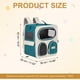 thumbnail image 2 of Uxcell Mochila Transportadora para Mascotas Portátil con Asa y Cuatro Ruedas, Azul Marino, 2 of 5