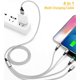 thumbnail image 3 of Cable de carga Puxnoin Multi 4 en 1 tipo C micro USB de 4 pies plateado, 3 of 5