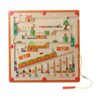 Bothyi - Tablero De Cuentas Magnéticas De Madera, Rompecabezas, Tablero Ocupado De Madera Para Niñas Y Niños, Juguete De Viaje