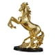thumbnail image 2 of Escultura De Estatuilla De Caballo Obra De Arte Coleccionable Para La Decoración Del Escritorio Del Hogar Oro, 2 of 5