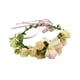 thumbnail image 4 of Corona Floral Tocado Guirnalda Diademas Para Vacaciones Boda Festival Fiesta Rosa Amarillo, 4 of 5