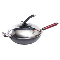 Bothyi - Sartén Wok Doméstica Con Tapa Sartén Antiadherente Para Limpiar Por Inducción, Gas 30Cm