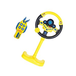 Magideal - Volante De Juguete De Simulación De Conducción, Juguetes Interactivos De Conducción Eléctrica, Juguete Con Sonido, Música Y Luz Para Regalos De Niños Amarillo
