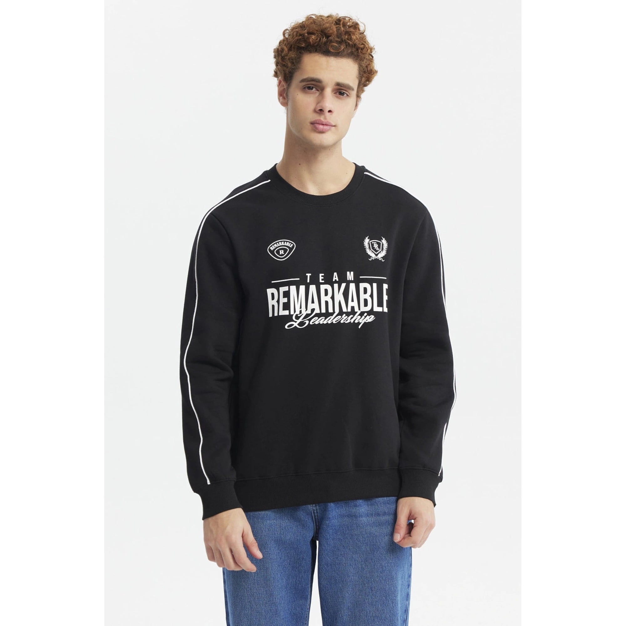 Fashionspark - Polerón Hombre Oversize Negro