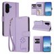 thumbnail image 2 of Funda Cartera Trébol para Samsung Galaxy A36 5G con Ranuras Tarjetas y Carga Inalámbrica Morado claro, 2 of 6