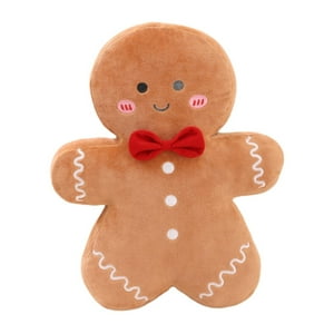Genérico - Cojines Navideños, Lindos Regalos, Muñeco De Peluche De Jengibre Para Navidad, Marrón Claro Navideño