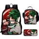 thumbnail image 1 of 3Pcs Set My Hero Mochila Academia Backpacks with Lunch Bags Pencil Case ,Cartoon Large Capacity School Bags for Grade 1-5, 1 of 3
