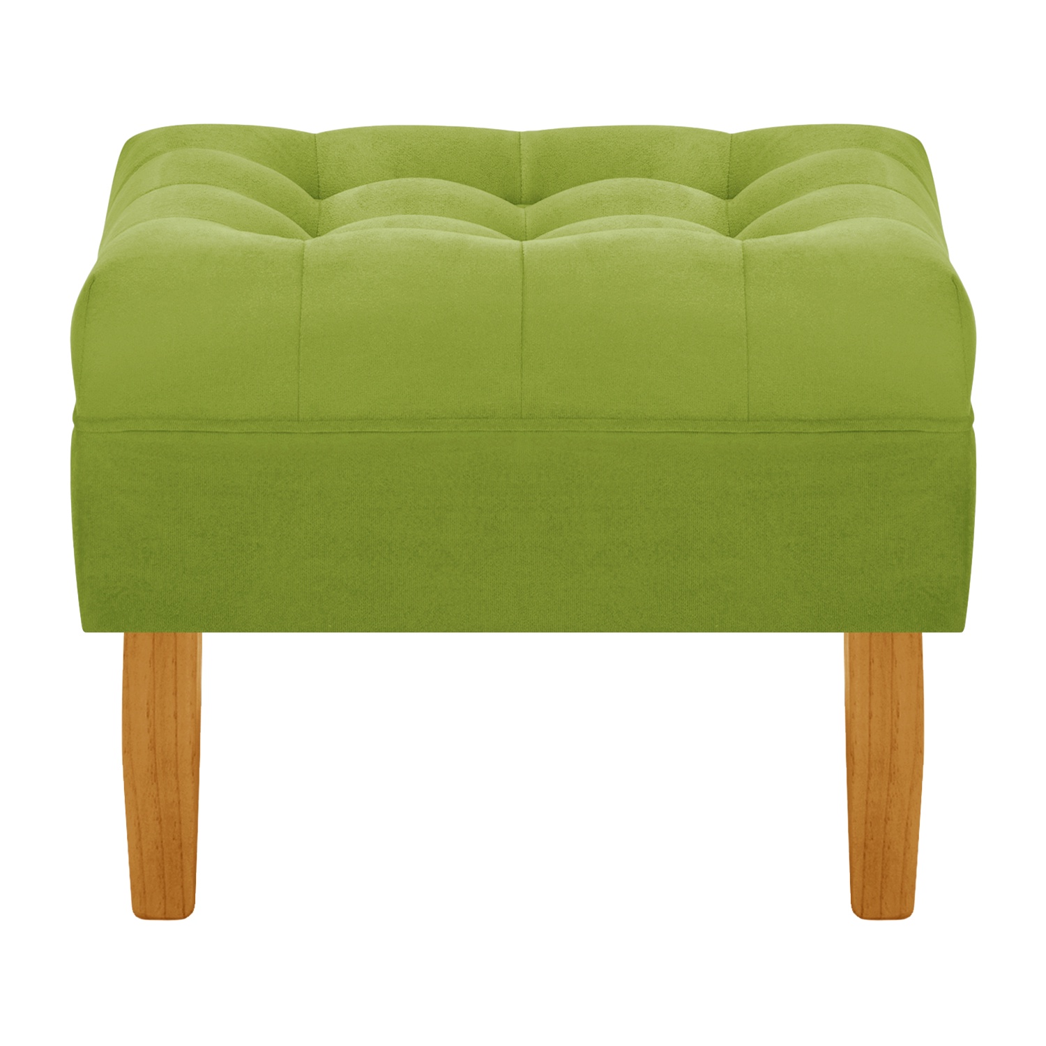 Bodevir - Pouf Wood 1C Felpa 04 Pistacho