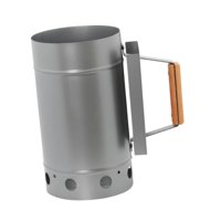 Ioensy - Chimenea De Encendido Para Barbacoas De Carbón Y Barbacoas Al Aire Libre, Color Plata