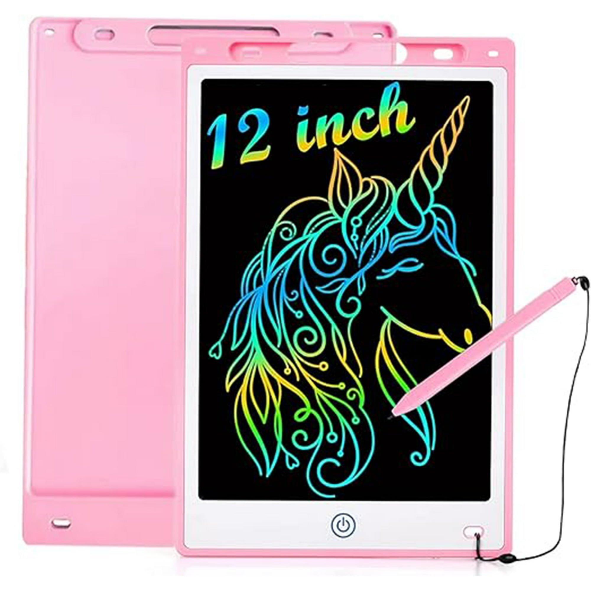 Veatool - 12 Pulgadas Tablero Electrónico,pantalla A Color Para Creación, Arte Infantil Juguete Educativo Portátil,pizarron Magico, Reutilizable, Borrable,juguetes Para Niños Y Niñas A Partir De 4 Años(rosado)