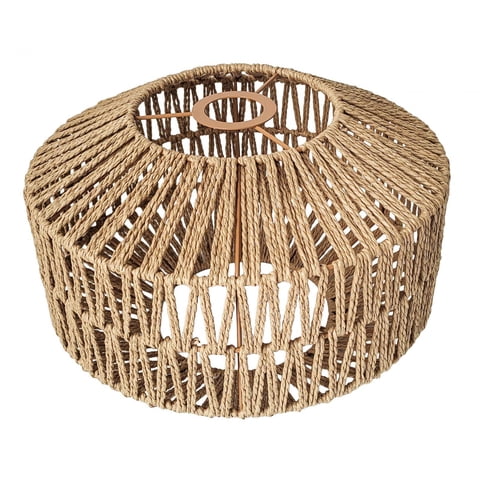 Ioensy - Pantalla De Cuerda Tejida A Mano Cubiertas De Araña Para El Hogar Pantalla Lámpara De Mesa Pantalla De Lámpara