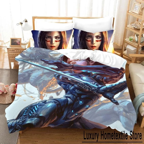 Movie ALITA Battle Angel Bedding Set Boys Girls Size Duvet Cover Pillowcase Bed Kids Adult Home Textile Bed Sheets