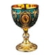 thumbnail image 3 of Copa Medieval Vintage Hecha A Mano Grabada Boda Novedad Decoración Azul, 3 of 5