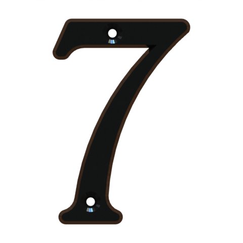 Poli - Número 7 Estándar 8,5Cm Rústico