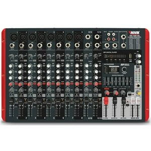 Mixer Amplificado 8 Canales 300Wx2 Usb Novik
