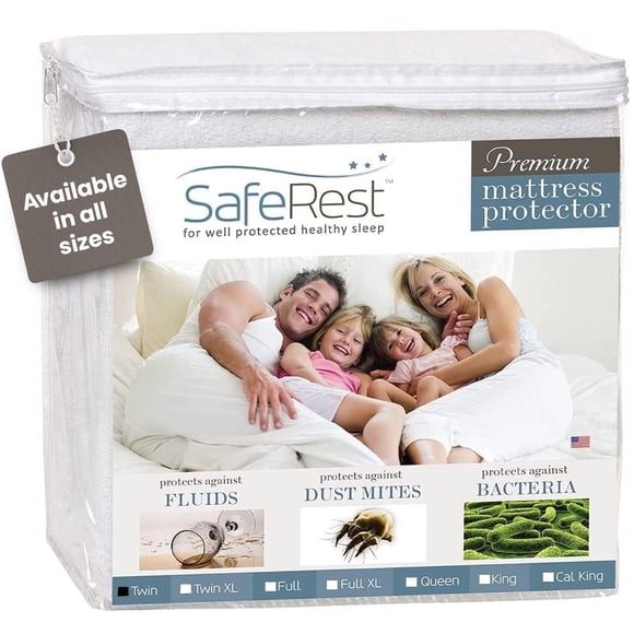 Protector de colchón SafeRest impermeable, tamaño doble