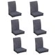 thumbnail image 3 of 6Pieces Universal Stretch Dining Room Silla Slipcover Taburete Cubierta Gris Oscuro, 3 of 3