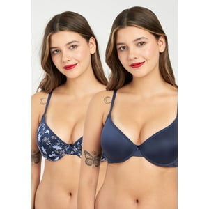 Kayser - Pack 2X Sosten Push Up Microfibra P250.023-Azu5C