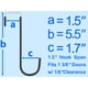 thumbnail image 2 of GANCHO DE ALMACENAMIENTO Mars-Rock 14 cm Negro 4 unidades, 2 of 9