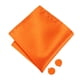 thumbnail image 3 of Corbatin Seda Hombre Paño y colleras Set humita regalo formal Pajarita naranja Talla Única, 3 of 5