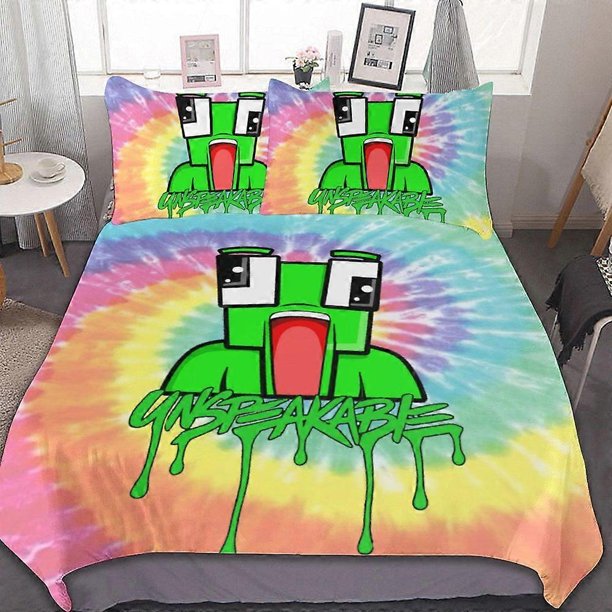 Anime Unspeable Bedding Se3 Pieces, Wa Soft Duvet Cover Set for Fans Kids Teens, Gir Room Decor, Lightweight Breathable with Duvet Co