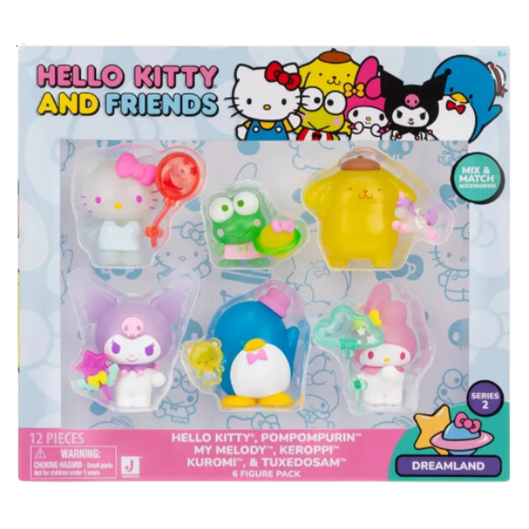 Jazwares Hello Kitty And Friends Pack 6 Figuras