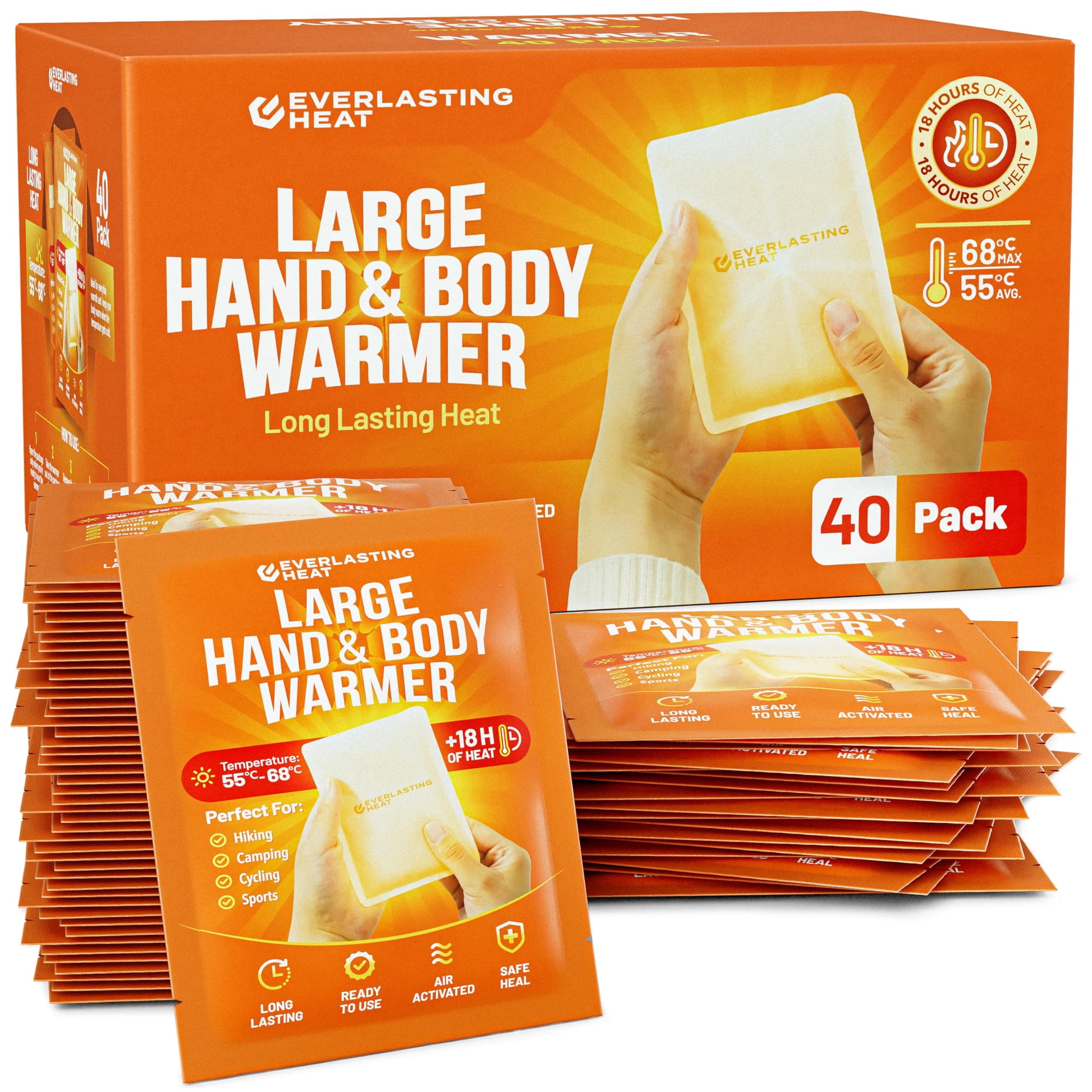 Calentadores Para Manos Y Cuerpo Everlasting Heat Xl, Paquete De 40